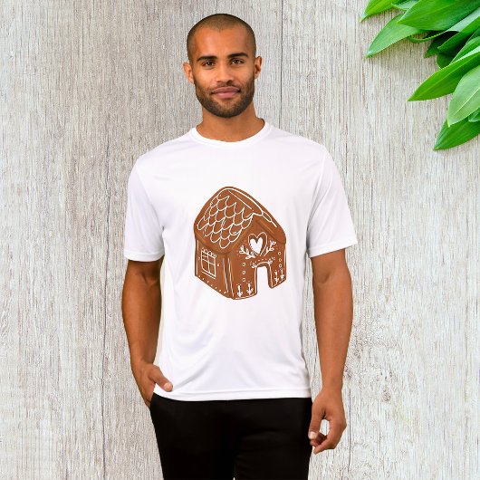 Cute Gingerbread House Holiday Cookie T-shirt