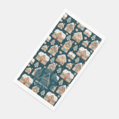 Cute Gingerbread Houses & Cookies Blauwe Kerstmis Servet (Hoek)