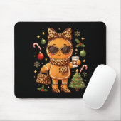 Cute Gingerbread Leopard Christmas Xmas Girl Women Muismat (Met muis)