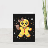 Cute Gingerbread Leopard Coquette Christmas  Kaart (Voorkant)