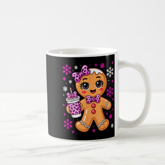Cute Gingerbread Leopard Coquette Christmas Xmas G Koffiemok (Rechts)
