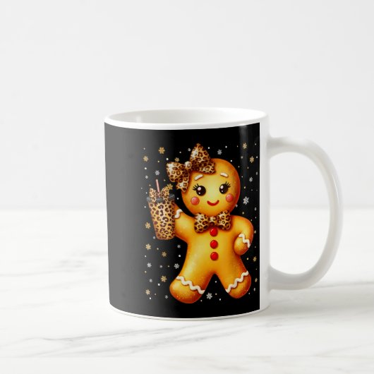 Cute Gingerbread Leopard Coquette Christmas Xmas G Koffiemok (Rechts)