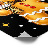 Cute Gingerbread Leopard Coquette Christmas Xmas G Poster (Hoek)