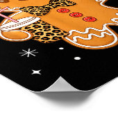 Cute Gingerbread Leopard Coquette Christmas Xmas G Poster (Hoek)