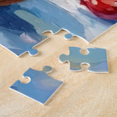 Cute Gingerbread Man Cheerful Christmas Cookie Art Legpuzzel (Zijkant)