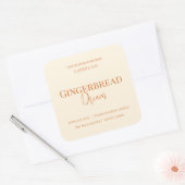 Cute Gingerbread Man Christmas Candle Label (Envelop)