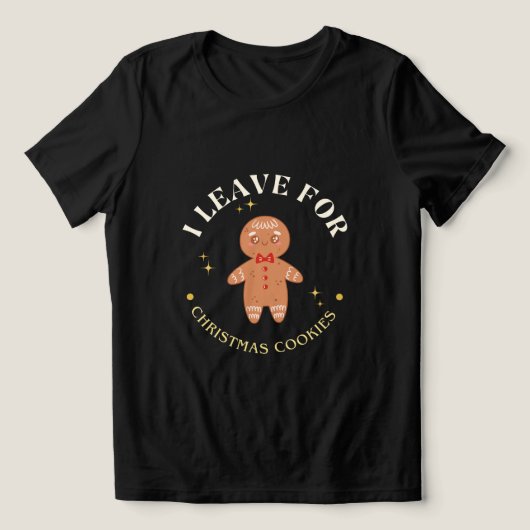 Cute Gingerbread Man Christmas Cookies for foodies Tri-Blend Shirt (Design voorkant)