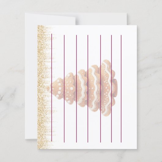 Cute Gingerbread Man Christmas recipe card (Achterkant)