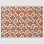Cute Gingerbread Man Patchwork Christmas Tissuepapier (Voorkant)