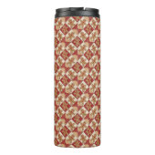 Cute Gingerbread Man Patchwork Pattern Style Thermosbeker (Achterkant)