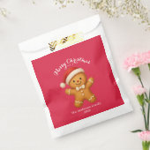 Cute Gingerbread Man with Santa Hat -  Bedankzakje (Gezegeld)