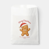 Cute Gingerbread Man with Santa Hat -  Bedankzakje (Voorkant)