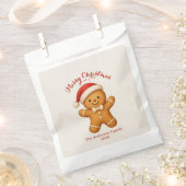 Cute Gingerbread Man with Santa Hat -  Bedankzakje (Geknipt)