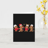 Cute Gingerbread Nurse Christmas Design Medical Hu Kaart (Gele Bloem)