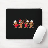 Cute Gingerbread Nurse Christmas Design Medical Hu Muismat (Met muis)