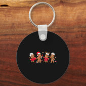 Cute Gingerbread Nurse Christmas Design Medical Hu Sleutelhanger (Voorkant)