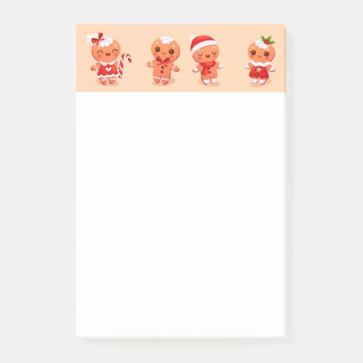 Cute Gingerbreads Post-it® Notes (Voorkant)