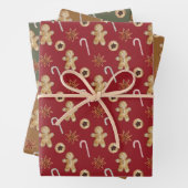 Cute Gingerbrood Baking Pattern Inpakpapier Vel (In situ)