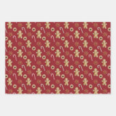 Cute Gingerbrood Baking Pattern Inpakpapier Vel (Voorkant)