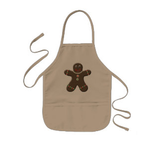 Cute Gingerbrood Boy Kinder Holiday Kerstmis Apron Schort