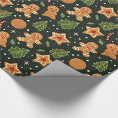 Cute Gingerbrood Cadeaupapier (Hoek)