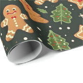 Cute Gingerbrood Cadeaupapier (Rol Hoek)