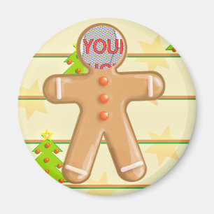 Cute Gingerbrood Cookie Foto Magneet