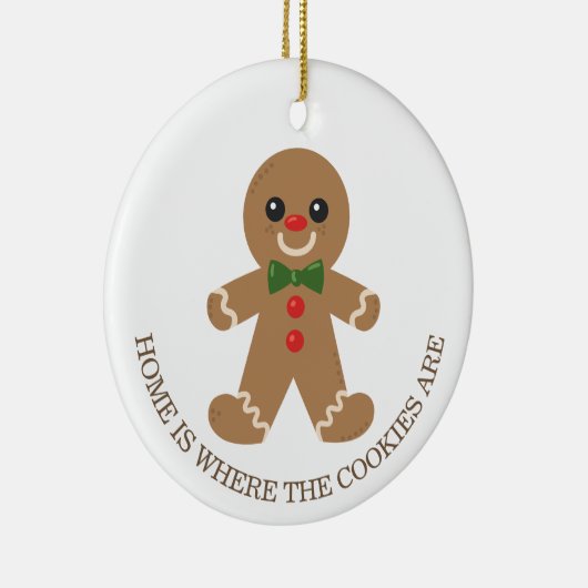 Cute Gingerbrood Cookie Kerstfeest Jaar Keramisch Ornament (Rechts)