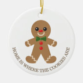 Cute Gingerbrood Cookie Kerstfeest Jaar Keramisch Ornament (Voorkant)