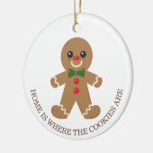 Cute Gingerbrood Cookie Kerstfeest Jaar Keramisch Ornament (Links)