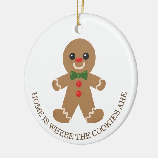 Cute Gingerbrood Cookie Kerstfeest Jaar Keramisch Ornament (Links)