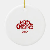 Cute Gingerbrood Cookie Kerstfeest Jaar Keramisch Ornament (Achterkant)