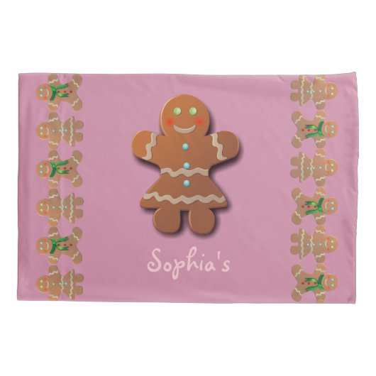 Cute Gingerbrood Cookie Kussensloop (Achterkant)