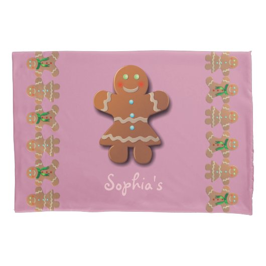 Cute Gingerbrood Cookie Kussensloop (Voorkant)
