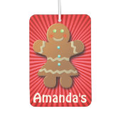 Cute Gingerbrood Cookie Luchtverfrisser (Voorkant)
