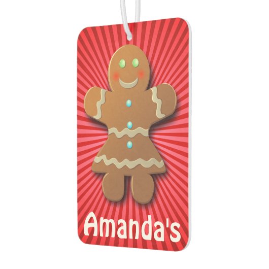 Cute Gingerbrood Cookie Luchtverfrisser (Links)