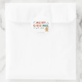 Cute Gingerbrood Cookie Ronde Sticker (Tas)