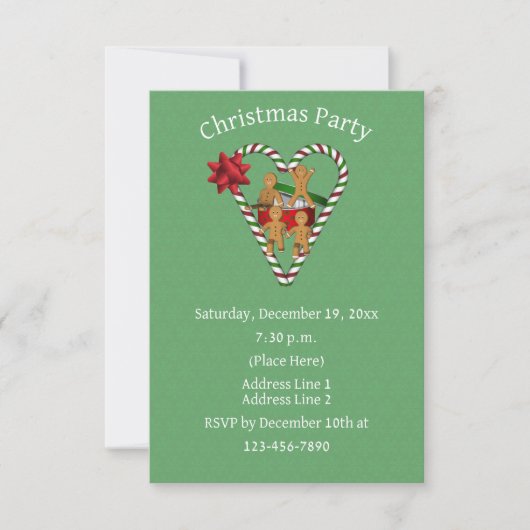 Cute Gingerbrood Cookies kerstfeestdag Kaart (Voorkant)