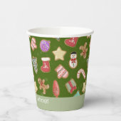 Cute Gingerbrood Cookies Papieren Bekers (Links)