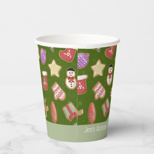 Cute Gingerbrood Cookies Papieren Bekers (Rechts)