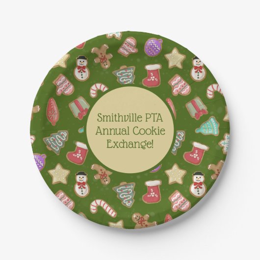 Cute Gingerbrood Cookies Papieren Bordje (Voorkant)