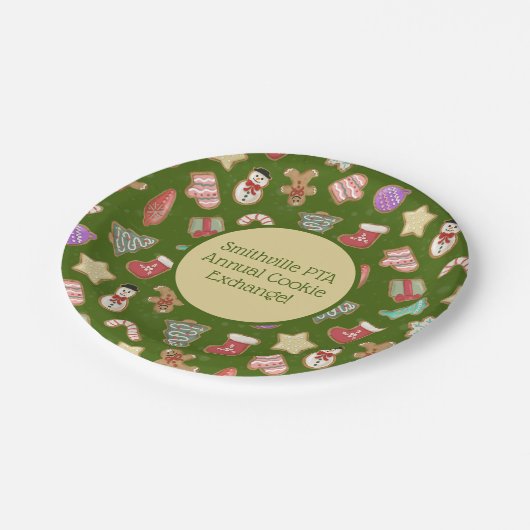 Cute Gingerbrood Cookies Papieren Bordje (Gekanteld)