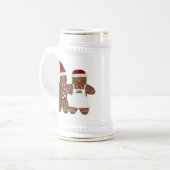 Cute Gingerbrood Couple Stein Bierpul (Voorkant links)