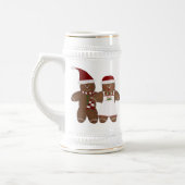 Cute Gingerbrood Couple Stein Bierpul (Links)