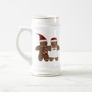 Cute Gingerbrood Couple Stein Bierpul