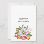 Cute Gingerbrood Express Little Kerstparty Kaart (Achterkant)