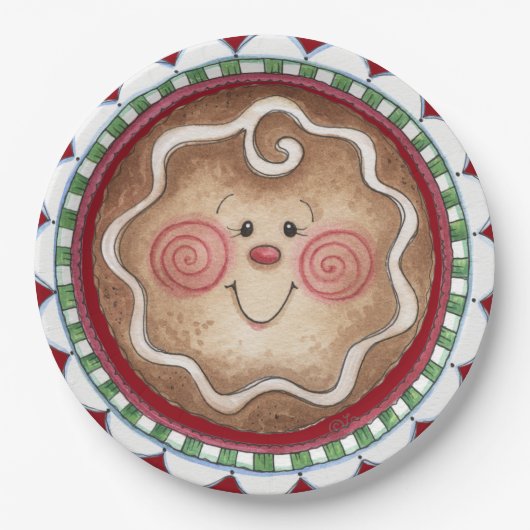 Cute Gingerbrood Face Paper Bord (Voorkant)