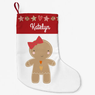 Cute Gingerbrood Girl Holiday Cookie Border Name Kleine Kerstsok