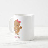 Cute Gingerbrood Girl Persoonlijke kerstMok Koffiemok (Voorkant links)