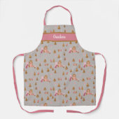 Cute Gingerbrood House Candy Canes Gray Pink Schort (Voorkant)